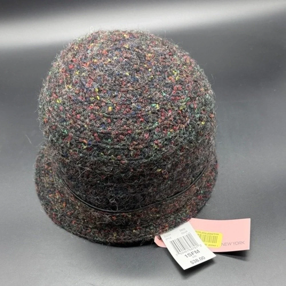 Betmar New York Ella Multi Color Confetti Tweed Cloche‎ Hat Side Knot B026H NEW